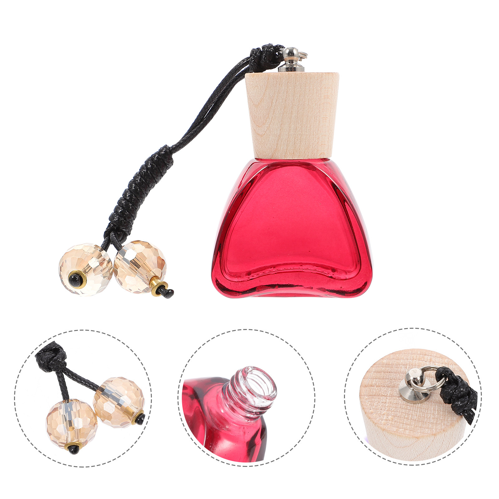 Perfume Fragrance Oil - قطعة واحدة: قلادة زجاجية لزجاجة عطر