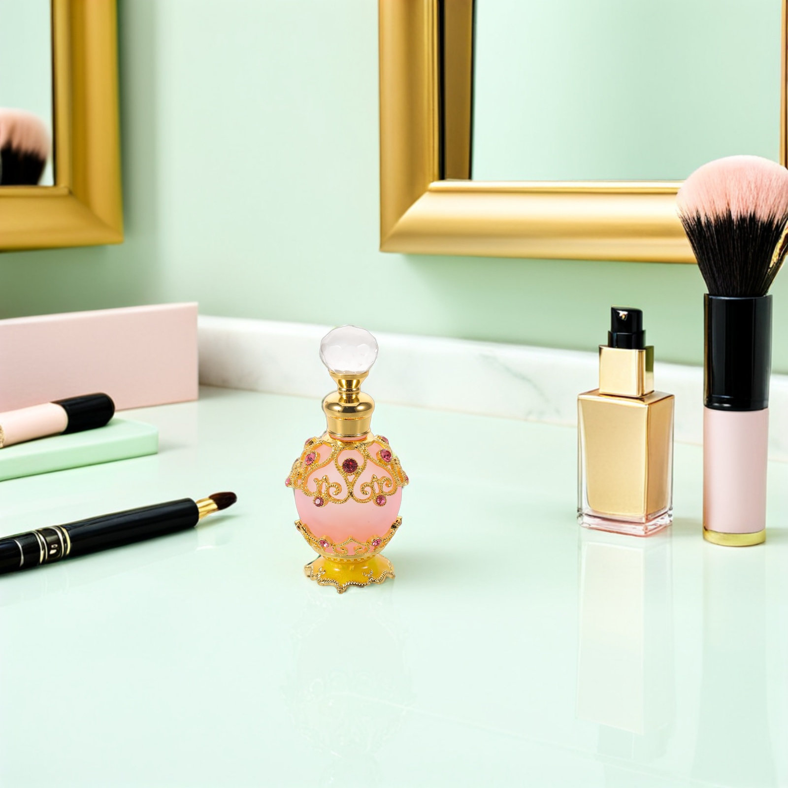 زجاجة عطر كريستالية مرصعة بالر - مراجعة Perfume Fragrance Oil وسعره