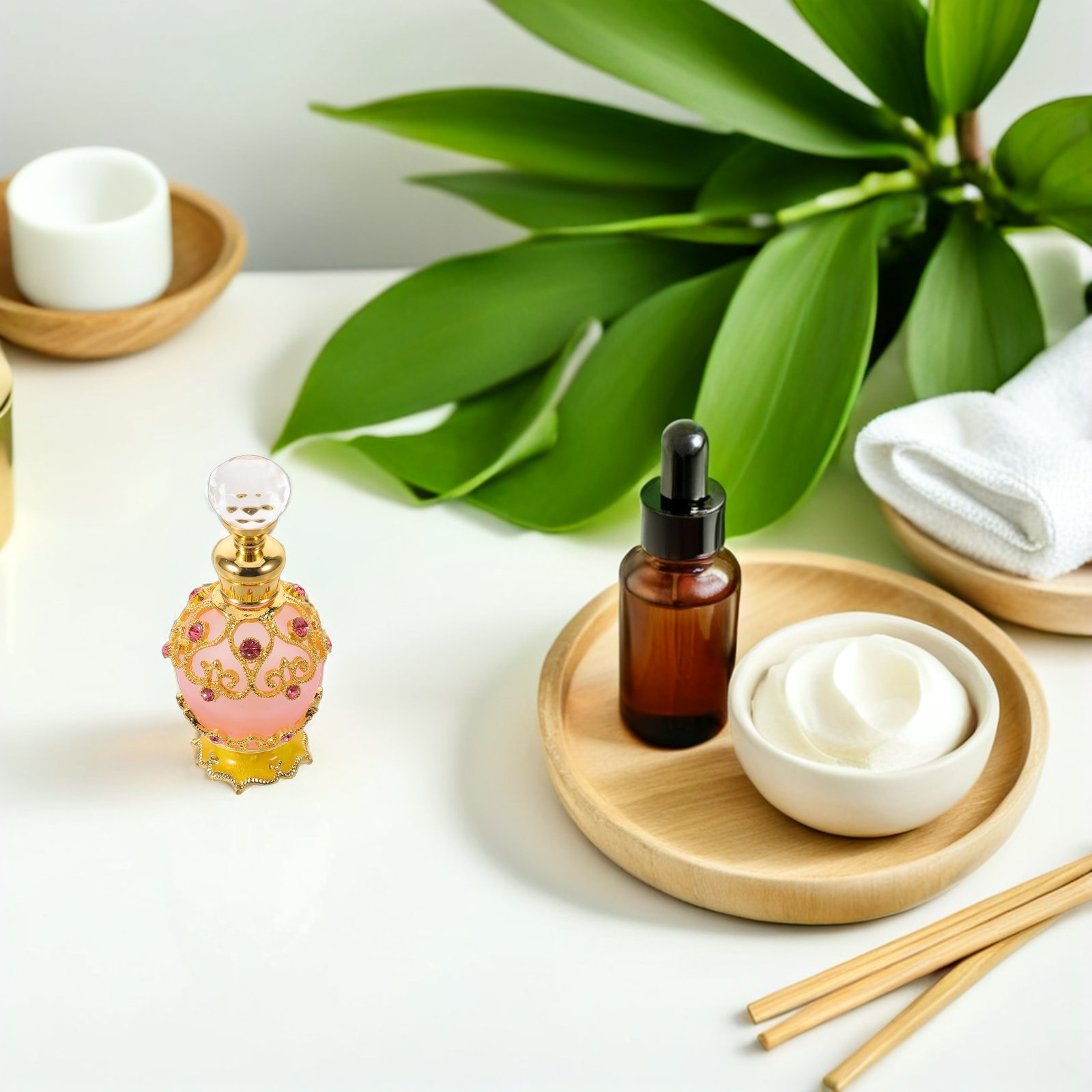 زجاجة عطر كريستالية مرصعة بالر - مراجعة Perfume Fragrance Oil وسعره